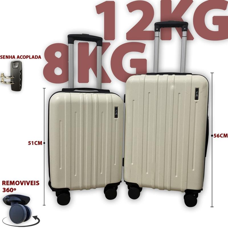 その他 dmz 12 mala Mala de Viagem 15KG, Roda removível e Duplo Zíper - FlaLinda
